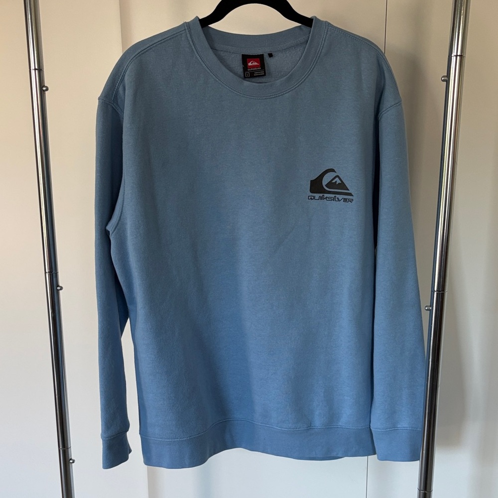 Quiksilver Light Blue Crewneck Sweatshirt